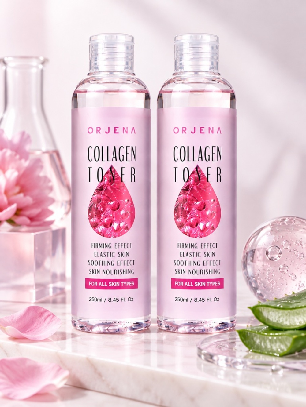 ORJENA Collagen Toner 250ml 2 Pack Korean K Beauty Hydrating Toner